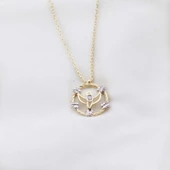 Pırlanta Taş Peri 0.02 CT Gold Micron Kaplama Gümüş Kolye thumbnail 1