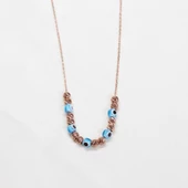 Nazar Boncuklu Dorika Gümüş Kolye thumbnail 2