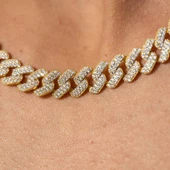 Gurmet Model Zirkon Taşlı Altın Kaplama Gümüş Gerdanlık thumbnail 2