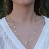 Gold Kaplama Top Gümüş Zincir thumbnail 2