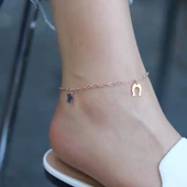 Figürlü Rose Gold Kaplama Gümüş Halhal thumbnail 2