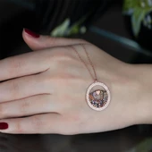 925 Ayar Renkli Zirkonlarla Süslenmiş Kadın Kolye thumbnail 1