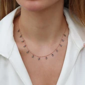 Rose Kaplama Yıldız Figurlü Şans Kolyesi thumbnail 2