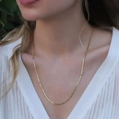 Gold Kaplama Top Gümüş Zincir thumbnail 1