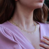 Damla Model Gold Kaplama Zirkon Taşlı Trend Kolye thumbnail 1