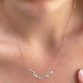 Nazar Boncuklu Dorika Gümüş Kolye thumbnail 3