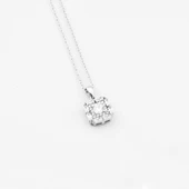 Pırlanta Montür Zirkon Taş Gümüş Kolye thumbnail 1