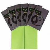 Toptan Defter 50 Adet Kedi Renkli Sayfa Spiralsiz Defter - 1