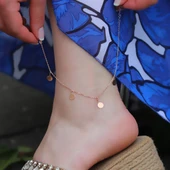 Rose Gold Kaplama Gümüş Para Halhal thumbnail 1