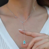 Çift Taraflı Balık Gümüş Kolye thumbnail 4