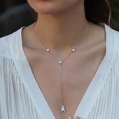 Çift Taraflı Balık Gümüş Kolye thumbnail 2