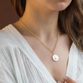 Tasarım Zirkon Taşlı Trend Gümüş Kolye thumbnail 1