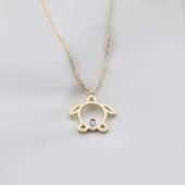 Pırlanta Taş Kaplumbağa 0.02 CT Gold Micron Kaplama Gümüş Kolye thumbnail 1