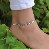 Yuvarlak Para Para 925 Ayar Gümüş Halhal thumbnail 2