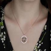 925 Ayar Renkli Zirkonlarla Süslenmiş Kadın Kolye thumbnail 2