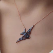 Nano Taşlı Martı Kolye thumbnail 3