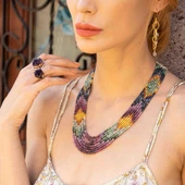 Turmalin Taşlı 7 Sıra Doğal Taş Gerdanlık thumbnail 4