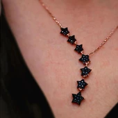 Sıra Yıldız 925 Ayar Gümüş Kolye thumbnail 2