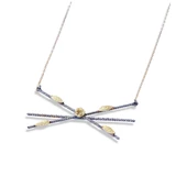 Flora Oksitli Gold Kaplama Gümüş Kolye thumbnail 4