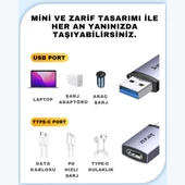 Polham Jazos USB 3.1 To Type-C OTG Dönüştürücü Adaptör, 10 Gbps Veri Aktarım, Mini Type C Çevirici - 5