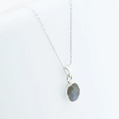 Dumanlı Kuvars Doğal Taş Gümüş Kolye thumbnail 2