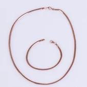 Rose Gold Kaplama İtalyan Zincir Gümüş Set thumbnail 5