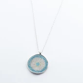 Nazar Boncuklu Zirkon Taşlı Gümüş Kolye thumbnail 2