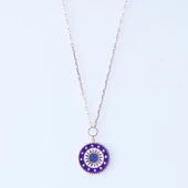 Trend Zincirli Gold Kaplama Güneş Gümüş Kolye thumbnail 4