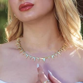 Sun Thorn Gold Kaplama Gümüş Kolye thumbnail 1