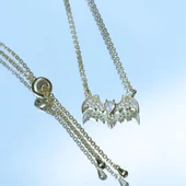 Batman Gold Kaplama Asansörlü Gümüş Kolye thumbnail 3