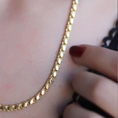 Gold Kaplama 925 Ayar Gümüş Köstek Zincir thumbnail 3