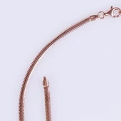 Rose Gold Kaplama İtalyan Zincir Gümüş Set thumbnail 4