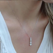 Beştaşlı Gümüş Kolye thumbnail 2