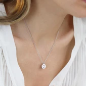 Bvlgr Modeli Zirkon Taşlı Gümüş Kolye thumbnail 4