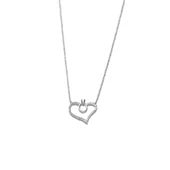 Kalpli Tek Taş Detaylı Gümüş Kolye thumbnail 4