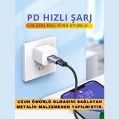 Polham Jazos USB 3.1 To Type-C OTG Dönüştürücü Adaptör, 10 Gbps Veri Aktarım, Mini Type C Çevirici - 4