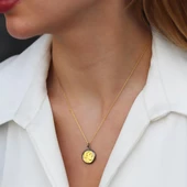 Antik Para Gold Kaplama Gümüş Kolye thumbnail 2