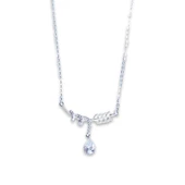 Yaprak Damla Taşlı Gümüş Kolye thumbnail 3