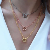 Önden Klipsli Gold Kaplama Zincir thumbnail 3