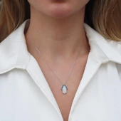 Fatma Ana Eli Zirkon Taşlı Gümüş Kolye thumbnail 1