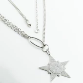 Zirkon Taşlı Gurmet Zincirli Tasarım Yıldız Gümüş Kolye thumbnail 2