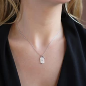 Kutup Yıldızı Plaka Gümüş Kolye thumbnail 2