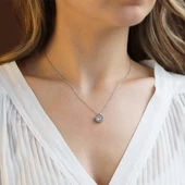 Bvlgr Modeli Zirkon Taşlı Gümüş Kolye thumbnail 1