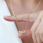 Batman Gold Kaplama Asansörlü Gümüş Kolye thumbnail 2