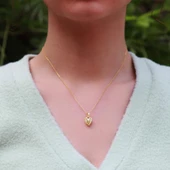 Kafes İçinde İnci Gold Kaplama Gümüş Kolye thumbnail 2