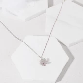 Rüzgar Gülü Hareketli Gümüş Kolye thumbnail 5