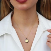 Antik Para Gold Kaplama Gümüş Kolye thumbnail 1