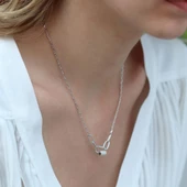 Önden Klipsli 925 Ayar Gümüş Kolye thumbnail 2