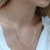 Gold Kaplama Trend Geçme Gümüş Zincir thumbnail 2