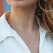 Batman Gold Kaplama Asansörlü Gümüş Kolye thumbnail 1